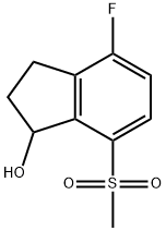 1H-Inden-1-ol, 4-fluoro-2,3-dihydro-7-(methylsulfonyl)- Structure