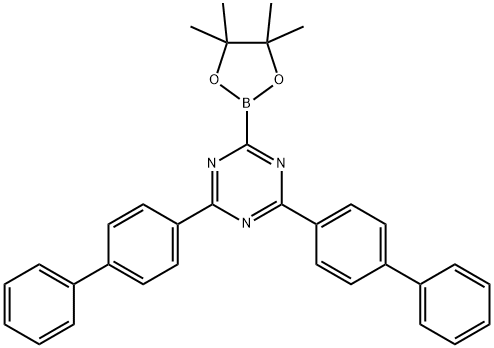 1,3,5-Triazine, 2,4-bis([1,1'-biphenyl]-4-yl)-6-(4,4,5,5-tetramethyl-1,3,2-dioxaborolan-2-yl)- Structure