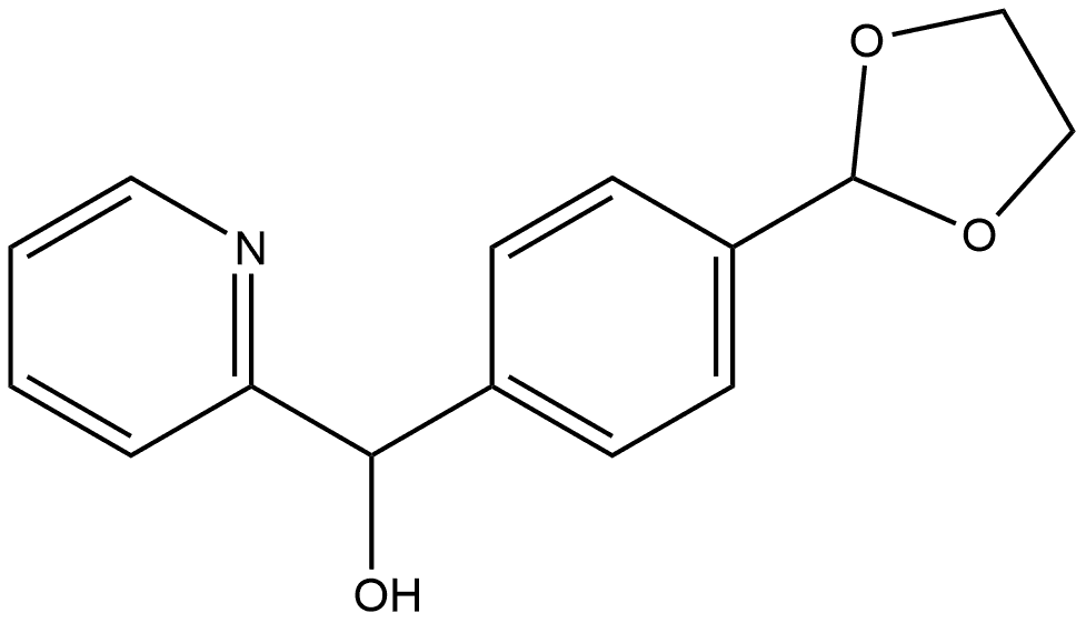 α-[4-(1,3-Dioxolan-2-yl)phenyl]-2-pyridinemethanol Structure