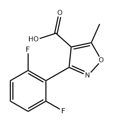 3-(2,6-Difluorophenyl)-5-methylisoxazole-4-carboxylic acid 구조식 이미지