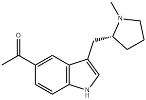 Ethanone, 1-[3-[(1-methyl-2-pyrrolidinyl)methyl]-1H-indol-5-yl]-, (R)- (9CI) Structure