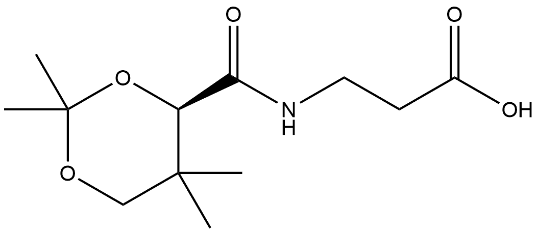 β-Alanine, N-[[(4R)-2,2,5,5-tetramethyl-1,3-dioxan-4-yl]carbonyl]- Structure