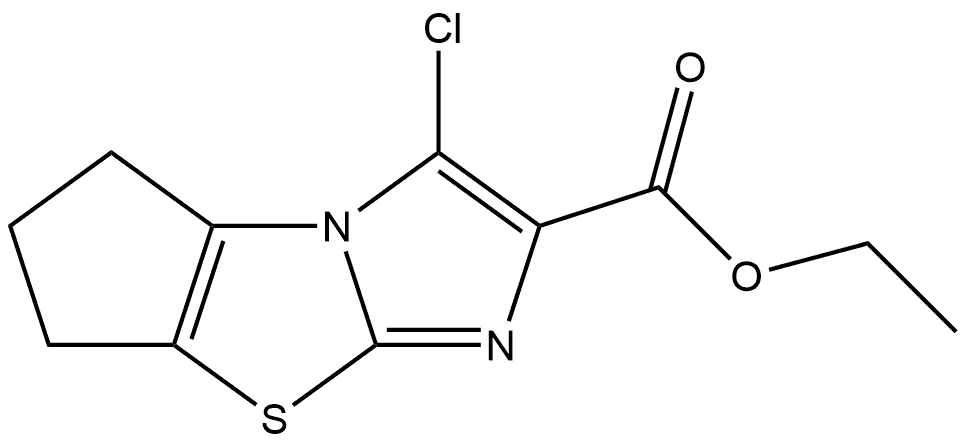 ethyl 3-chloro-6,7-dihydro-5H-cyclopenta[d]imidazo[2,1-b]thiazole-2-carboxylate Structure