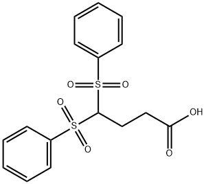 Butanoic acid, 4,4-bis(phenylsulfonyl)- Structure