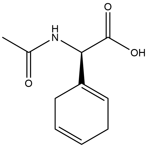 1,4-Cyclohexadiene-1-acetic acid, α-(acetylamino)-, (αR)- 구조식 이미지