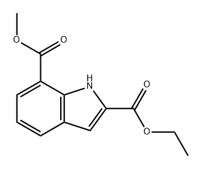 1H-Indole-2,7-dicarboxylic acid, 2-ethyl 7-methyl ester Structure