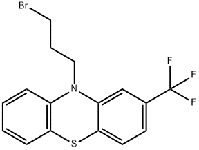 10H-Phenothiazine, 10-(3-bromopropyl)-2-(trifluoromethyl)- Structure