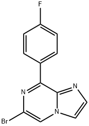 Imidazo[1,2-a]pyrazine, 6-bromo-8-(4-fluorophenyl)- Structure