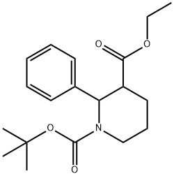 1-tert-butyl 3-ethyl 2-phenylpiperidine-1,3-dicarboxylate Structure