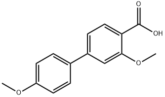 [1,1'-Biphenyl]-4-carboxylic acid, 3,4'-dimethoxy- Structure