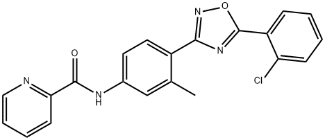 2-Pyridinecarboxamide, N-[4-[5-(2-chlorophenyl)-1,2,4-oxadiazol-3-yl]-3-methylphenyl]- Structure