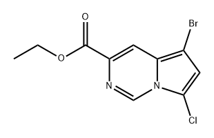 Pyrrolo[1,2-c]pyrimidine-3-carboxylic acid, 5-bromo-7-chloro-, ethyl ester Structure