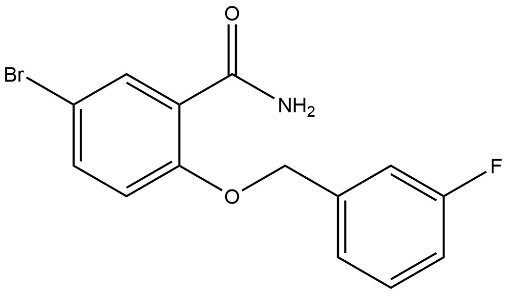 5-Bromo-2-[(3-fluorophenyl)methoxy]benzamide Structure