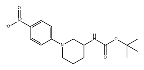 Carbamic acid, N-[1-(4-nitrophenyl)-3-piperidinyl]-, 1,1-dimethylethyl ester Structure