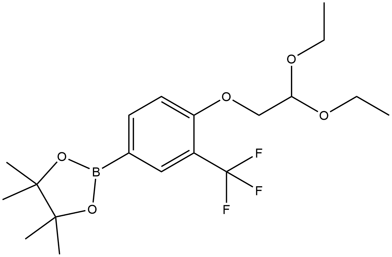 1,3,2-Dioxaborolane, 2-[4-(2,2-diethoxyethoxy)-3-(trifluoromethyl)phenyl]-4,4... Structure