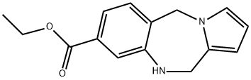 5H-Pyrrolo[2,1-c][1,4]benzodiazepine-8-carboxylic acid, 10,11-dihydro-, ethyl ester Structure