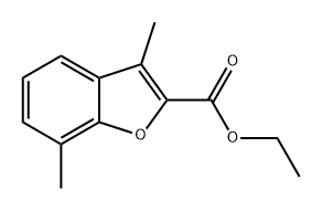 2-Benzofurancarboxylic acid, 3,7-dimethyl-, ethyl ester 구조식 이미지