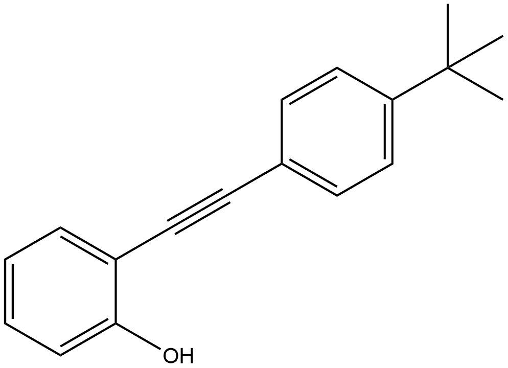 2-[2-[4-(1,1-Dimethylethyl)phenyl]ethynyl]phenol Structure