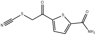 Thiocyanic acid, 2-[5-(aminocarbonyl)-2-thienyl]-2-oxoethyl ester 구조식 이미지