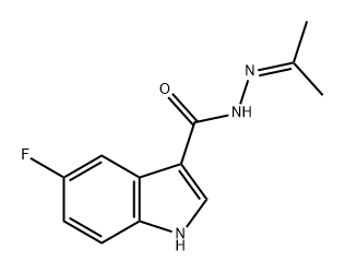 1H-Indole-3-carboxylic acid, 5-fluoro-, 2-(1-methylethylidene)hydrazide Structure