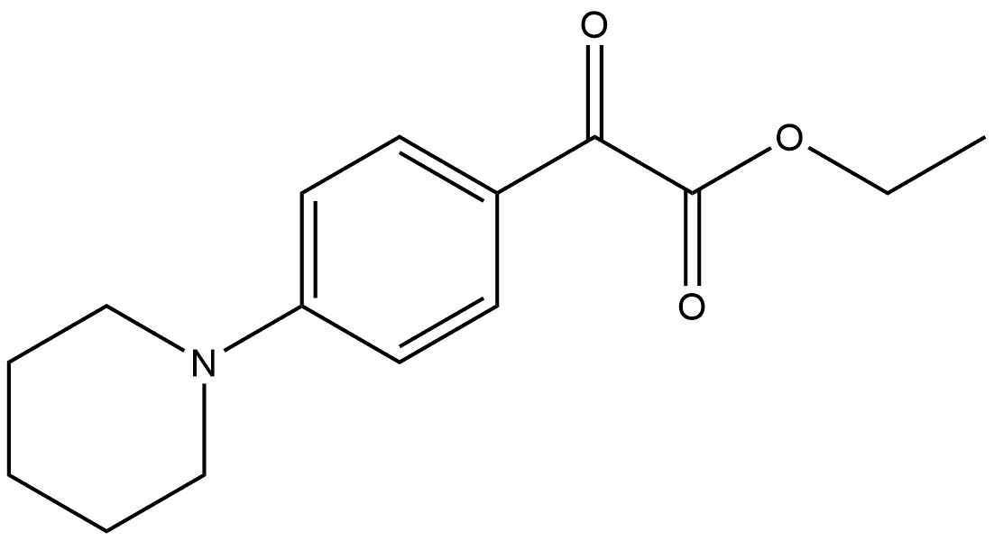 Benzeneacetic acid, α-oxo-4-(1-piperidinyl)-, ethyl ester Structure