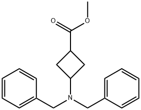 Cyclobutanecarboxylic acid, 3-[bis(phenylmethyl)amino]-, methyl ester Structure