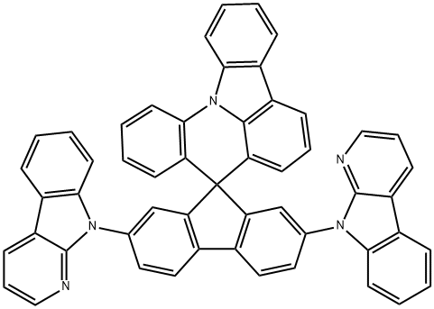 Spiro[9H-fluorene-9,8'-indolo[3,2,1-de]acridine], 2,7-bis(9H-pyrido[2,3-b]indol-9-yl)- Structure