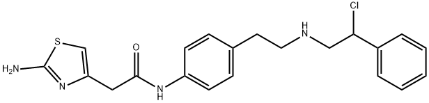 4-Thiazoleacetamide, 2-amino-N-[4-[2-[(2-chloro-2-phenylethyl)amino]ethyl]phenyl]- Structure