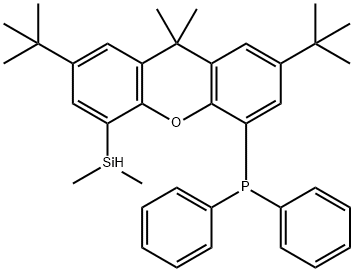 (2,7-di-tert-butyl-5-(Dimethylsilyl)-9,9-dimethyl-9H-xanthen-4-yl)diphenylphosphine 구조식 이미지