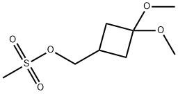 Cyclobutanemethanol, 3,3-dimethoxy-, 1-methanesulfonate Structure