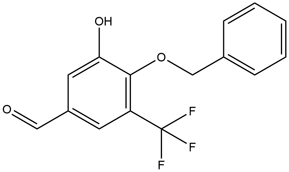 3-Hydroxy-4-(phenylmethoxy)-5-(trifluoromethyl)benzaldehyde Structure