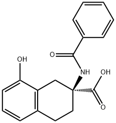 2-Naphthalenecarboxylic acid, 2-(benzoylamino)-1,2,3,4-tetrahydro-8-hydroxy-, (S)- (9CI) 구조식 이미지