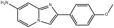 Imidazo[1,2-a]pyridin-7-amine, 2-(4-methoxyphenyl)- 구조식 이미지