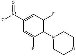 Morpholine, 4-(2,6-difluoro-4-nitrophenyl)- Structure