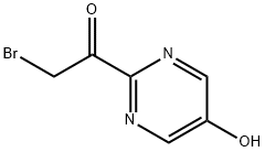 2-Bromo-1-(5-hydroxy-2-pyrimidinyl)ethanone Structure