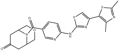 3-Oxa-9-azabicyclo[3.3.1]nonan-7-one, 9-[[6-[(2',4'-dimethyl[4,5'-bithiazol]-2-yl)amino]-3-pyridinyl]carbonyl]- 구조식 이미지