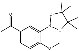 1-(4-Methoxy-3-(4,4,5,5-tetramethyl-1,3,2-dioxaborolan-2-yl)phenyl)ethanone Structure