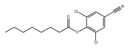 Octanoic acid, 2,6-dichloro-4-cyanophenyl ester Structure