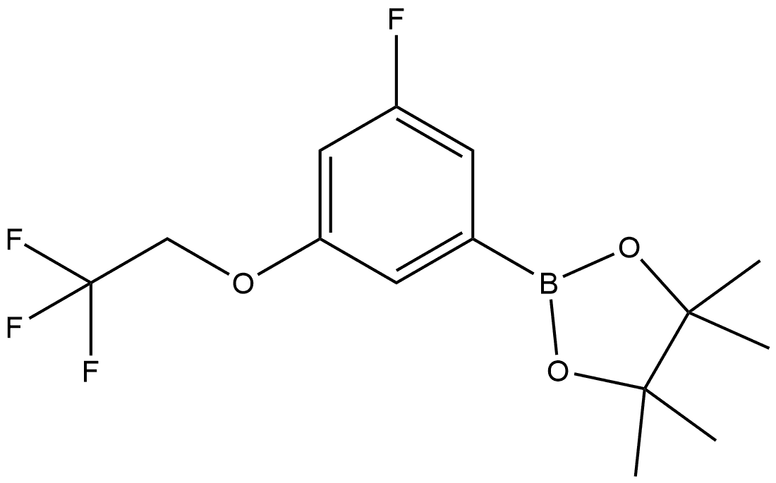 2-[3-Fluoro-5-(2,2,2-trifluoroethoxy)phenyl]-4,4,5,5-tetramethyl-1,3,2-dioxab... Structure