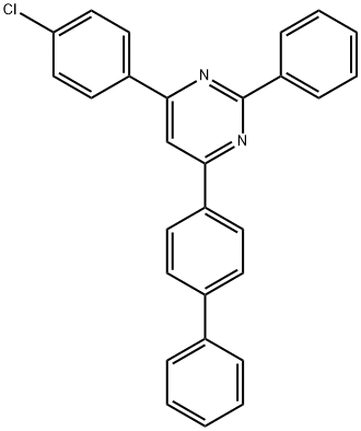 Pyrimidine, 4-[1,1'-biphenyl]-4-yl-6-(4-chlorophenyl)-2-phenyl- 구조식 이미지