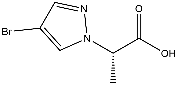 1H-Pyrazole-1-acetic acid, 4-bromo-α-methyl-, (αS)- 구조식 이미지