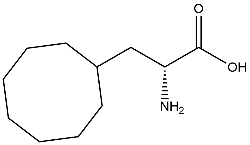 Cyclooctanepropanoic acid, α-amino-, (αR)- Structure