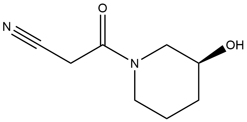 1-Piperidinepropanenitrile, 3-hydroxy-β-oxo-, (3S)- Structure