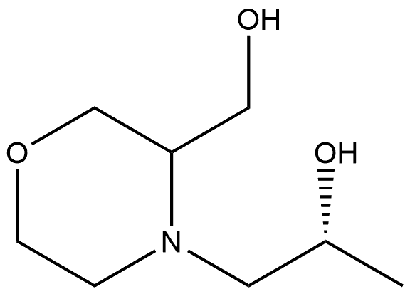 4-Morpholineethanol,3-(hydroxymethyl)-α-methyl-,(αR)- Structure