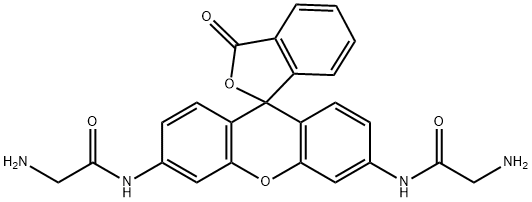 Acetamide, N,N'-(3-oxospiro[isobenzofuran-1(3H),9'-[9H]xanthene]-3',6'-diyl)bis[2-amino- 구조식 이미지