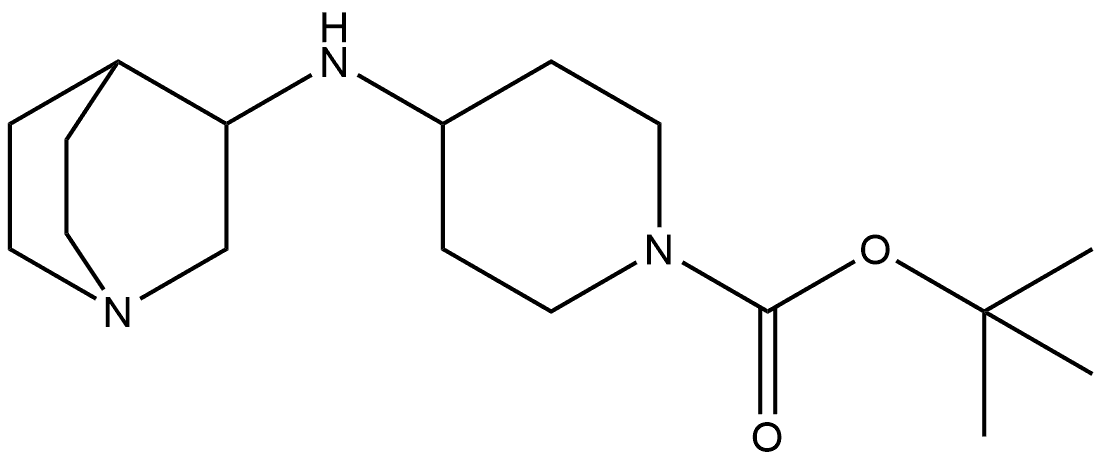 1,1-Dimethylethyl 4-(1-azabicyclo[2.2.2]oct-3-ylamino)-1-piperidinecarboxylate Structure