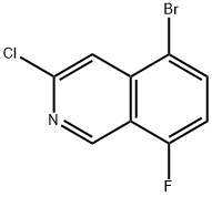 can be separated from isomer (5-BROMO-1-CHLORO-8-FLUOROISOQUINOLINE) by cc Structure