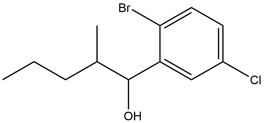 2-Bromo-5-chloro-α-(1-methylbutyl)benzenemethanol Structure