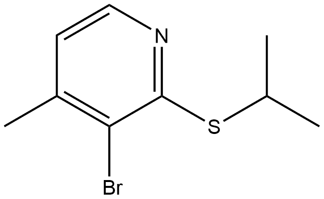 3-Bromo-4-methyl-2-[(1-methylethyl)thio]pyridine Structure