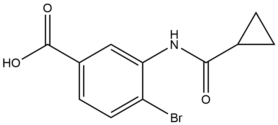 4-Bromo-3-[(cyclopropylcarbonyl)amino]benzoic acid Structure